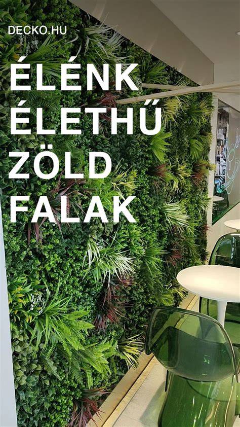 zöld falak és futtatható felületek felhasználása