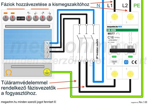 Ellenáramú bekötés elvi rajza