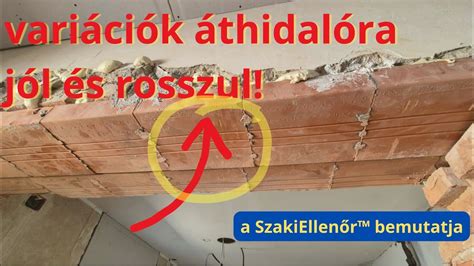 Különböző típusú áthidaló gerendák