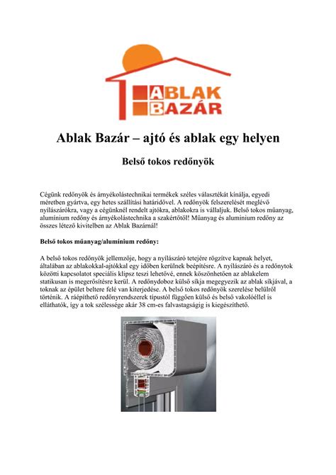 diagram a belső tokos redőnyök felépítéséről