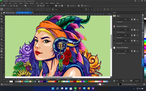 CorelDRAW felület