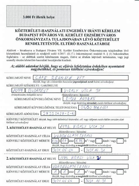 közterület használati övezet térképe