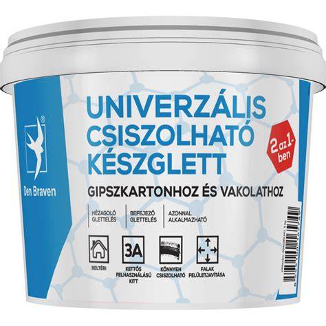 csiszolható glett táblázat és alkalmazás