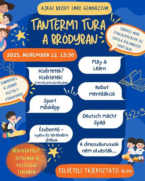 Infografika Bródy Imre története és tagozatai