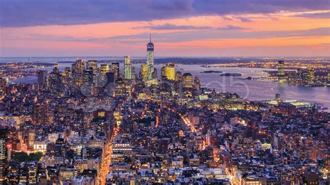 New York City skyline at night