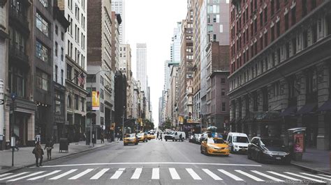 Close-up of a New York street scene wallpaper