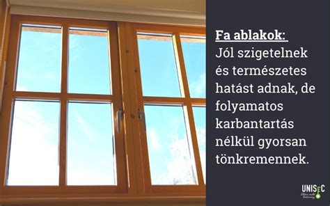 Fa ablakok keresztmetszete hőszigetelési rétegekkel