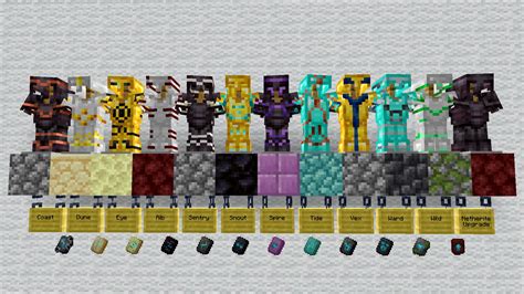 Különböző Minecraft építőanyagok