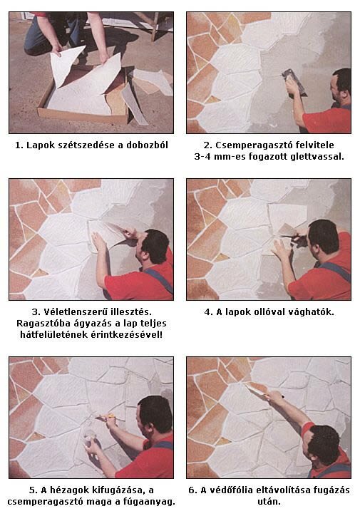 Delap lapok felrakása 6 képben